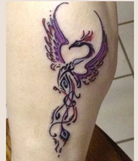 Buy Phoenix Temporary Tattoo  Purple Phoenix Tattoo Online in India  Etsy