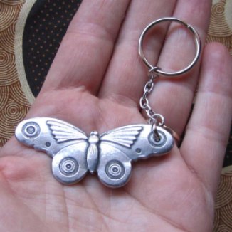 Art Deco Moth keychain