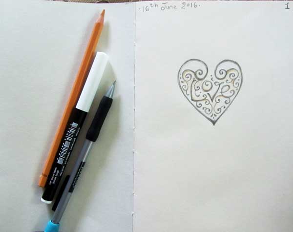 love heart drawing